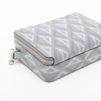 クリスチャンディオール CDダイヤモンド PVCxレザー ショルダーバッグ