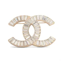 シャネル ココマーク 10P ブローチ GP×ラインストーン ゴールド