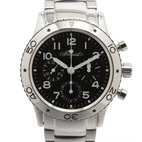 ブレゲ マリーン2 クロノグラフ 5827BB/12/5ZU WG×革 AT シルバー文字