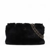 CHANEL パイル地 ショルダーバッグ チェーンベルト ブラック ノベルティ ノベルティ】 シャネル CHANEL ショルダーバッグ パイル地｜Yahoo