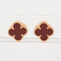 ヴァンクリーフ&アーペル スウィートアルハンブラ カーネリアン ピアス