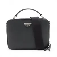 プラダ ブリック レザー ショルダーバッグ ブラック 2VH173 A3349737