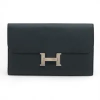 エルメス ドゴンGM アリゲーター 財布 ブラック シルバー金具 C:2018年