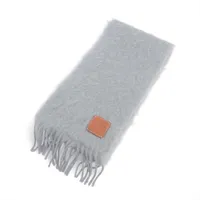 ◇ロエベ◇ アナグラム マフラー モヘヤ モヘア ウール ナイロン グレー系 ロエベ アナグラム マフラー モヘヤ×ウール×ナイロン グレー A4120198