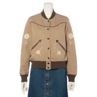 ミュウミュウ　レディース ブルゾン 羽織り　ベージュ系　42/L ミュウミュウレディース ブルゾン 羽織りベージュ系42/L