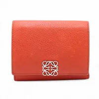 ロエベ アナグラム コンパクトジップウォレット レザー コンパクト