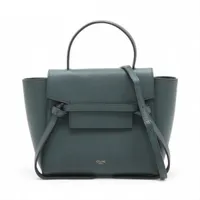 ザロウ マルゴー7.5 レザー 2WAYハンドバッグ グリーン A3365351｜中古