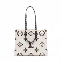 ヴィトン モノグラム ジャングル オンザゴーGM M44675 ホワイトxイエロー