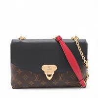 ヴィトン モノグラムxレザー サンプラシード M43714 ブラウンxレッド RFID反応あり