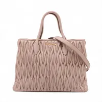 ヴァレンティノガラヴァーニ Vロゴ レザー 2WAYハンドバッグ ピンク