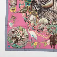 エルメス カレ90 FAUNE ET FLORE DU TEXAS TEXAS WILDLIFE テキサス