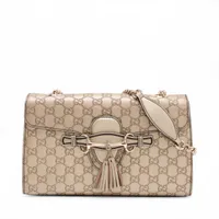 グッチ　限定品　マイクロシマ　パンチングレザー　ブラウンベージュ グッチ グッチシマ｜中古ブランド品・ブランド古着通販｜ALLU（アリュー）