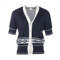 エルメス シェーヌダンクル 25SS カシミヤ カーディガン 38 レディース