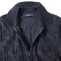 ヴィトン 20AW コットン×ナイロン ポロシャツ S メンズ ネイビー 