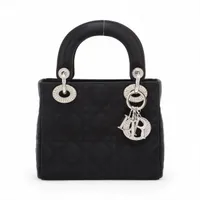 クリスチャンディオール カナージュ パテントレザー ハンドバッグ