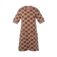 グッチ GG 24SS ウール ニットワンピース XS レディース ピンク