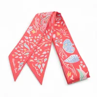 エルメス ツイリー ツインズ ド レ ブックル ビジュー スカーフ シルク