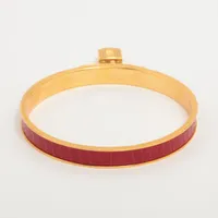 エルメス　バングル　リザード　レッド×ゴールド f-19095-1.jpg