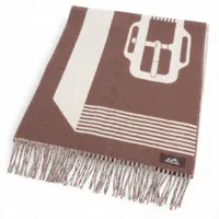 ロエベ アナグラム マフラー モヘヤ×ウール×ナイロン アイボリー