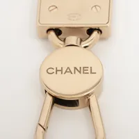 シャネル ココマーク ロゴ B25P ネックストラップ ナイロン×レザー