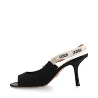 Christian Dior J'ADIOR Leather x fabric Open-toe Pumps 38D Ladies