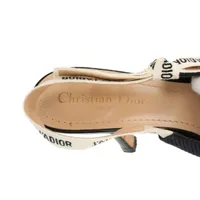 Christian Dior J'ADIOR Leather x fabric Open-toe Pumps 38D Ladies