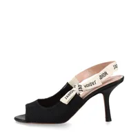 クリスチャンディオール J'ADIOR レザー×ファブリック オープントゥ