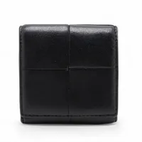 ボッテガヴェネタ コンパクトウォレット マキシイントレ22A/W ブラック ボッテガヴェネタ マキシイントレチャート カセット レザー コンパクト