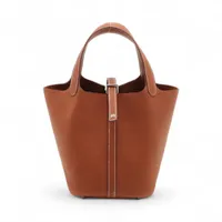 Hermès Picotin Lock 18 PM Barenia Faubourg Fauve Silver Metal