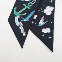 エルメス ツイリー Sur Mon Nuage 私の雲 スカーフ シルク ブルー