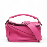 ロエベ パズルバッグ スモール レザー 2WAYハンドバッグ ピンク