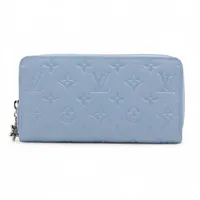 Louis Vuitton monogram empreinte Zippy Wallet M27122 blue frost