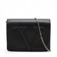 ヴァレンティノガラヴァーニ Vロゴ レザー チェーンショルダーバッグ
