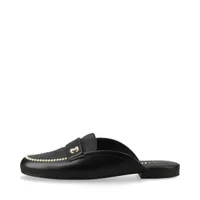 シャネル ココマーク 24C レザー×ファブリック バレエシューズ 34C