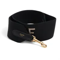 ロエベ アナグラム ショルダーストラップ GP×革 ブラック A3016894