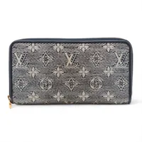 ヴィトン モノグラムジャガード ジッピーウォレット M82468 ネイビー