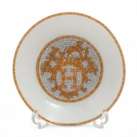 エルメス モザイク24 ゴールド 小皿 陶器 ゴールド 底印「矢印