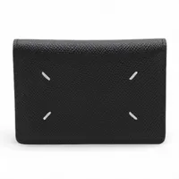 ANA13 メゾンマルジェラ 極美品 4ステッチ コンパクトウォレット Margiela メゾン マルジェラ 4ステッチ レザー コンパクト ウォレット