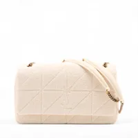 サンローランパリ ジェイミー パイルxレザー チェーンショルダーバッグ