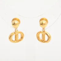 ディオール CD Navy CDネイビー ピアス(両耳用) GP ゴールド A4129936