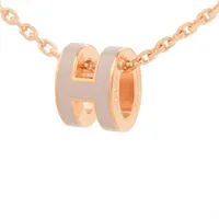 エルメス ミニポップH ネックレス GP ピンク×ローズゴールド A4130678