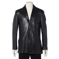 デュベティカ ラムスキン×ウール ダウンジャケット S メンズ ブラック