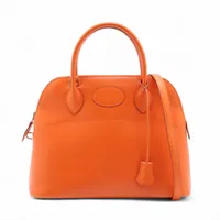 エルメス ボリード31 ボックスカーフ オレンジ ゴールド金具 □F:2002