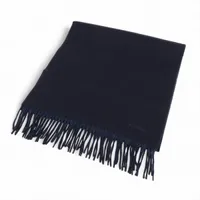 ❤お得なお品❤クリーニング済 ふわふわ柔かカシミヤマフラー ネイビー エルメス ❤お得なお品❤クリーニング済 カシミヤマフラー コンビブルーx