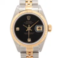 ロレックス レディ デイトジャスト 79173 2BR SS×YG SS×YG AT オニキス