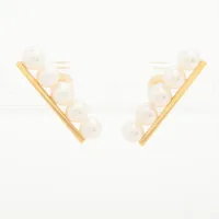 タサキ バランスプラス パール ピアス 750(YG) 総4.9g 約5.5mm