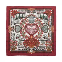 エルメス カレ90 D'ecoupages 切り絵 スカーフ シルク A4132656｜中古