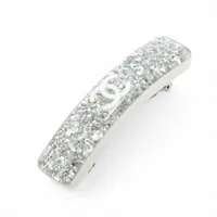 シャネル ロゴ B25C バレッタ GP シルバー A4071493｜中古ブランド品