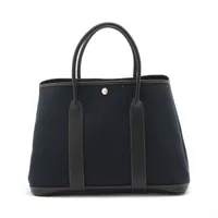 エルメス ガーデンパーティ36 PM トワルオフィシエxネゴンダ ブラック シルバー金具 □O:2011年