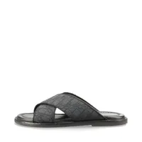 ディオール アルファ レザー×ファブリック サンダル 44 メンズ